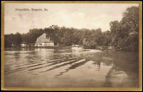 Ansichtskarte Siegmar-Chemnitz Pelzmühle 1926 Goldrand