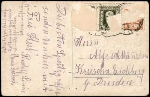Postcard Tissa Tisá Hotel säch. Schweiz MB 1928