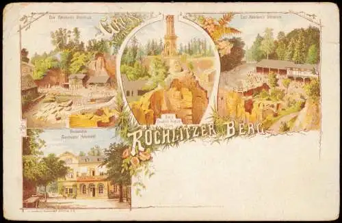 Ansichtskarte Litho AK Rochlitz Rochlitzer Berg, Restaurant Gruss aus 1906