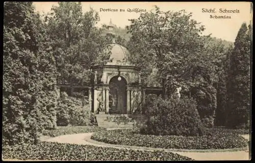 Ansichtskarte Bad Schandau Porticus zu Quisisana 1913