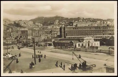 Cartoline Genua Genova (Zena) Straßenpartie 1930