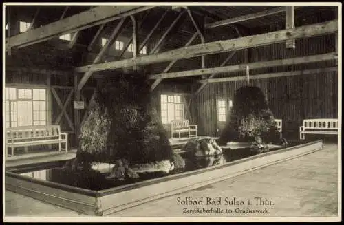 Ansichtskarte Bad Sulza Zerstäuberhalle im Gradierwerk 1937