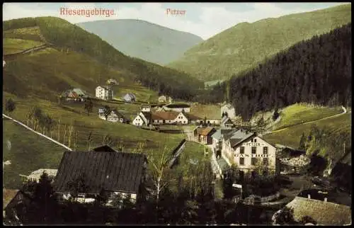 Postcard Petzer Pec pod Sněžkou Riesengebirge. Gasthaus 1912