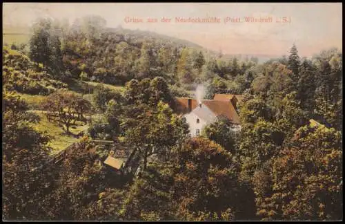 Ansichtskarte Klipphausen Neudeckmühle im Saubachtal 1912