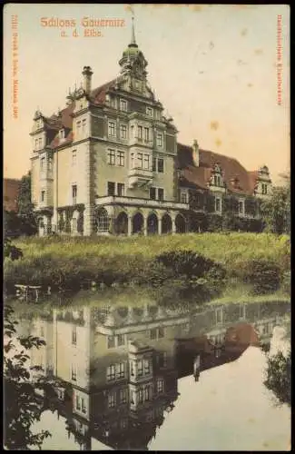 Gauernitz-Klipphausen Gauernitzer Schloss - handkolorierte Ak 1908
