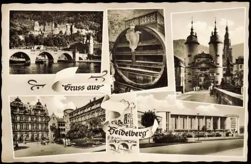 Ansichtskarte Heidelberg Heidelberger Schloss Mehrbild 1960