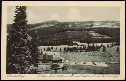 Postcard Krummhübel Karpacz Schlingelbaude 1928