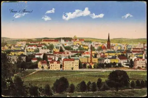 Ansichtskarte Gera Partie an der Stadt 1914