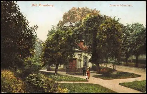 Ansichtskarte Ronneburg (Thüringen) Brunnenhäuschen. 1917  gel. Feldpost