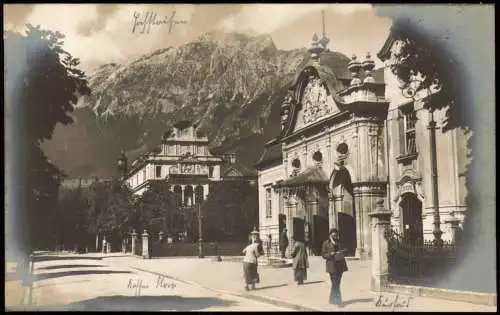 Ansichtskarte Bad Reichenhall Kurhaus m. Kaffee Flora. - Fotokarte 1928