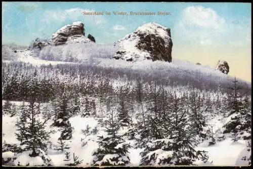 .Nordrhein-Westfalen Sauerland im Winter, Bruchhauser Steine. 1912