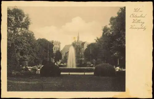 Postcard Kolberg Kołobrzeg Kaiserplatz 1936