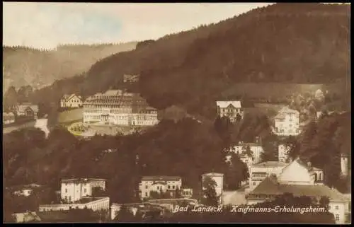 Postcard Bad Landeck Lądek-Zdrój Kaufmanns-Erholungsheim. 1928