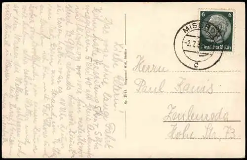 Postcard Misdroy Międzyzdroje Kaffeeberg, Segelboote 1936