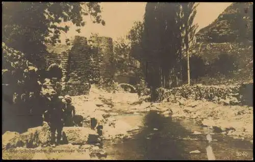 Türkei (allgemein) Typen Türkei Die altrömische, Burgmauer von Aman. 1915