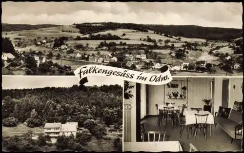 Ansichtskarte Falken-Gesäß-Oberzent 3 Bild: Stadt, Kurheim 1962