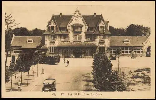 CPA La Baule-Escoublac La Gare Bahnhof 1924