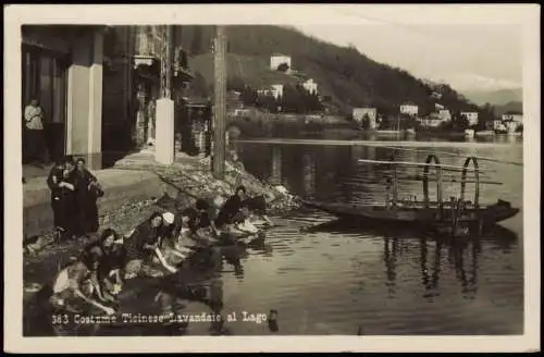 Ansichtskarte .Schweiz Costume Ticinese Lavandaie al Lago Helvetia Typen 1939