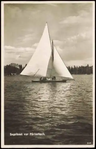 Ansichtskarte Pörtschach am Wörther See Segelboot 1943
