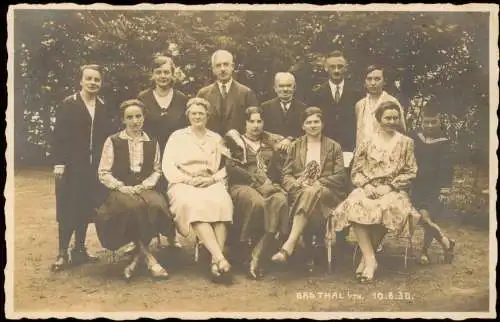 Ansichtskarte Bad Thal (Thüringen)-Ruhla Gruppenbild 10.8. 1930
