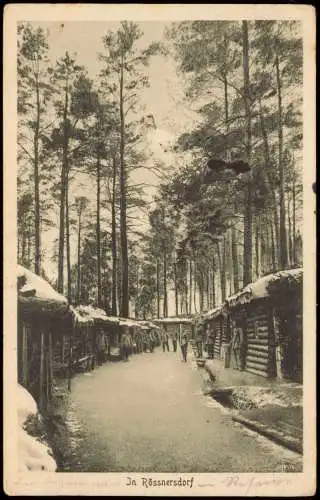 Ansichtskarte  In Rössnersdorf 1916  gel. Stempel Deutsche Feldpoststation