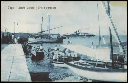 Cartoline Capri Marina Grande (Porto d'approdo) 1909