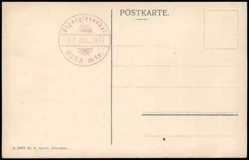 Ansichtskarte Lauterbrunnen Eigergletscher. Eisgrotte. Bergsteiger 1913