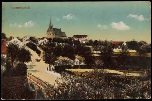 Ansichtskarte Lommatzsch Straßenpartie 1920