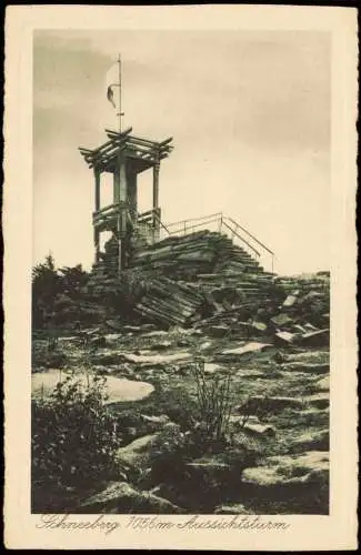 Wunsiedel (Fichtelgebirge) Schneeberg 1056m Aussichtsturm Fichtelgebirge 1928
