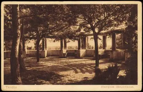 Ansichtskarte Taucha Stadtpark: Sängerkanzel 1928