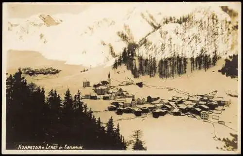 Ansichtskarte Laret-Samnaun Stadt im Winter 1931