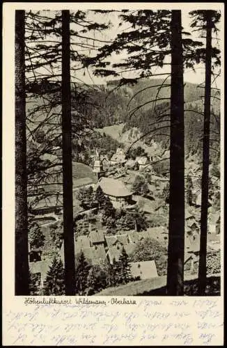 Ansichtskarte Wildemann-Clausthal-Zellerfeld Blick auf die Stadt 1956