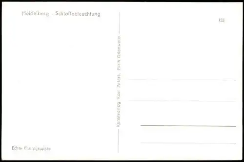 Ansichtskarte Heidelberg Feuerwerk bei Nacht 1956