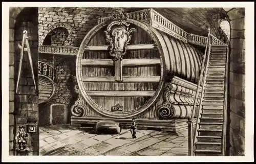 Ansichtskarte Heidelberg Heidelberger Schloss - Das große Faß 1961