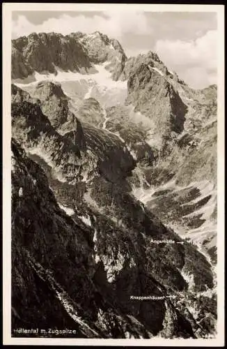 Garmisch-Partenkirchen Angerhütte Knappenhäuser Höllental m. Zugspitze. 1961