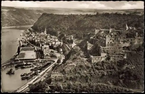 Ansichtskarte Sankt Goar Burgruine Rheinfels 1955