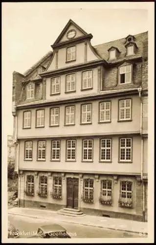 Ansichtskarte Frankfurt am Main Fotokarte Goethehaus 1951