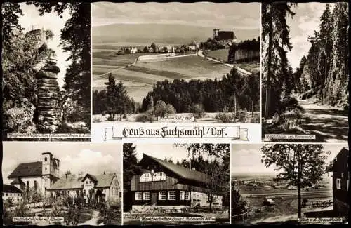 Ansichtskarte Fuchsmühl MB: Umland, Stadt 1959