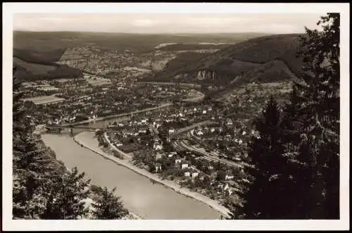 Ansichtskarte Neckargemünd Blick über die Stadt 1962