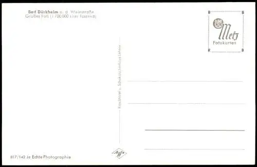 Ansichtskarte Bad Dürkheim Großes Fass - Stadt Fotokunst 1962
