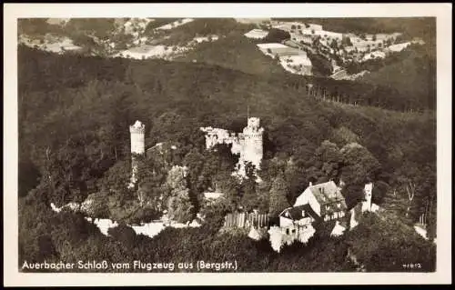 Ansichtskarte Auerbach (Bergstraße)-Bensheim Luftbild Auerbacher Schloß 1962