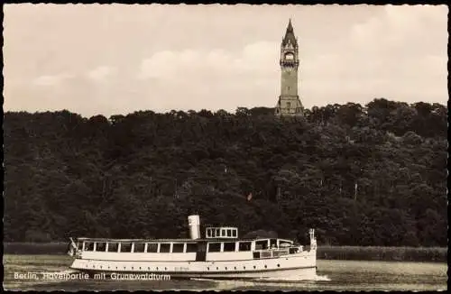 Grunewald-Berlin Grunewaldturm (Kaiser-Wilhelm-Turm) Fahrgastschiff 1961