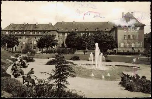 Ansichtskarte Schweinfurt Anlage an der Berufsschule 1962