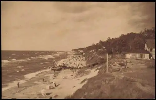 Postcard Horst-Seebad Niechorze Baltic Sea Starnd Restaurant 1928