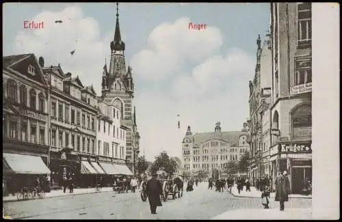 Ansichtskarte Erfurt Anger - Geschäfte 1925