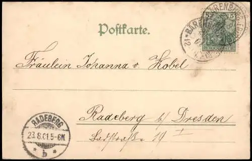 Ansichtskarte Kipsdorf-Altenberg (Erzgebirge) Hotel Halali, Villa Flora 1901