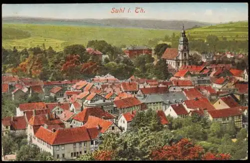 Ansichtskarte Suhl Stadtpanorma 1925