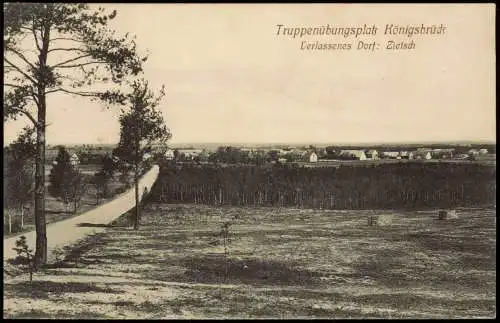 Ansichtskarte Zietsch-Königsbrück Kinspork Weg zur Stadt 1912