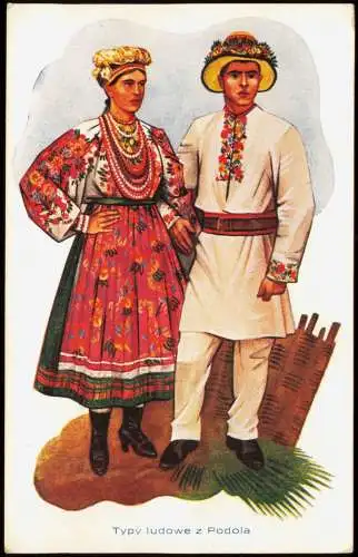 Polen Polska Typy ludowe z Podola polnische Volkstypen/Trachten 1929
