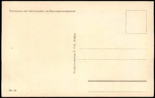 Polen Polska Ukrainer aus den Ostbeskiden Volkstypen  Generalgouvernement 1941